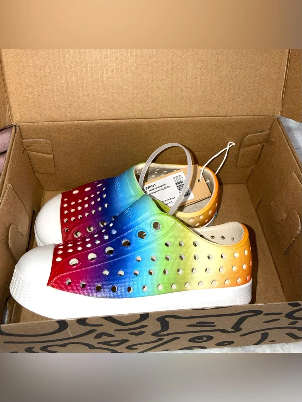 Native Shoes Jefferson Rainbow Ombre Slip-On Clogs Kids Size Toddler C6, NIB